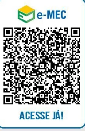 Selo e-MEC com QR code para consulta do cadastro da instituição